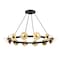 Designers Fountain Harmoni 12-Light Matte Black Modern Industrial Wagon Wheel Chandelier for Dining Rooms D313C-12CH-MB - alternate 3